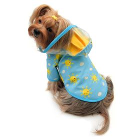 Clear View Happy Sunshine Raincoat with Fleece Lining and Detachable Hood - XS