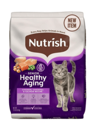 Nutrish Senior Healthy Aging Chicken, Chickpea and Salmon Dry Cat Food, 13 lb. Bag (Rachael Ray)