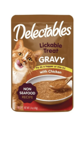 Hartz Delectables Non-Seafood Gravy Lickable Wet Cat Treats, Chicken, 1.4oz, Single