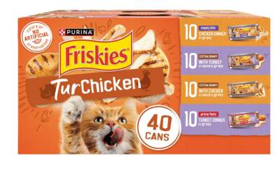 Purina Friskies Turchicken Gravy, Soft Variety Pack, Wet Cat Food, 5.5 oz Cans, 40 Pack