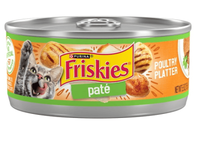 Friskies Pate Poultry Platter, Wet Cat Food, 5.5 oz. Can