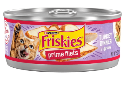 Purina Friskies Prime Filets Turkey Dinner in Gravy, Wet Cat Food, 5.5 oz Can
