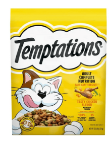 Temptations Tasty Chicken Flavored Adult Dry Cat Food, 13.5 lb. Bag