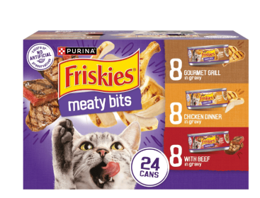 Friskies Meaty Bites Variety Pack Wet Cat Food, 5.5 oz Cans, 24 Pack