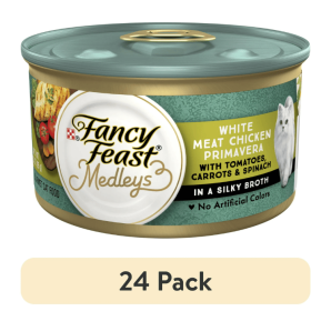 (24 pack) Purina Fancy Feast Medleys Kitten Food, Wet Cat Food, White Meat Chicken Primavera, 3 oz Can