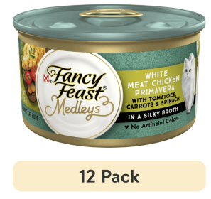 (12 pack) Purina Fancy Feast Medleys Kitten Food, Wet Cat Food, White Meat Chicken Primavera, 3 oz Can