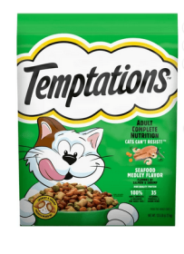 Temptations Adult Dry Cat Food Seafood Medley Flavor, 13.5 lb Bag