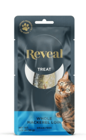 Reveal Pet Food, Natural Wet Cat Treats, Mackerel Loin, 1.06 oz Bag