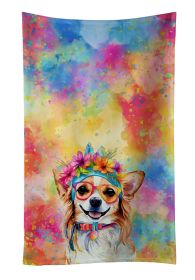 Chihuahua Hippie Dawg Kitchen Towel Dish Cloths Guest Hand Towel Decorative Bathroom Towel for Face,Tea, Dishcloth, Kitchen and Bath