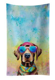Chocolate Labrador Hippie Dawg Kitchen Towel Dish Cloths Guest Hand Towel Decorative Bathroom Towel for Face,Tea, Dishcloth, Kitchen and Bath
