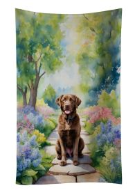 Chesapeake Bay Retriever Spring Path Kitchen Towel Dish Cloths Guest Hand Towel Decorative Bathroom Towel for Face,Tea, Dishcloth, Kitchen and Bath