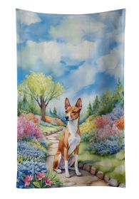 Basenji Spring Garden Kitchen Towel Dish Cloths Guest Hand Towel Decorative Bathroom Towel for Face,Tea, Dishcloth, Kitchen and Bath