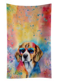 Beagle Hippie Dawg Kitchen Towel Dish Cloths Guest Hand Towel Decorative Bathroom Towel for Face,Tea, Dishcloth, Kitchen and Bath
