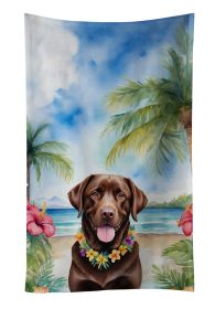Chocolate Labrador Retriever Luau Kitchen Towel Dish Cloths Guest Hand Towel Decorative Bathroom Towel for Face,Tea, Dishcloth, Kitchen and Bath