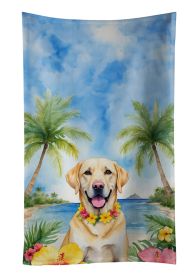 Yellow Labrador Retriever Luau Kitchen Towel Dish Cloths Guest Hand Towel Decorative Bathroom Towel for Face,Tea, Dishcloth, Kitchen and Bath