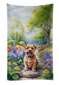 Norfolk Terrier Spring Path Kitchen Towel Dish Cloths Guest Hand Towel Decorative Bathroom Towel for Face,Tea, Dishcloth, Kitchen and Bath