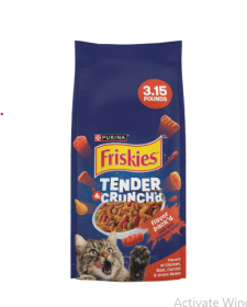 Purina Friskies Tender and Crunch'd with Flavors of Chicken, Beef, Carrots and Green Beans Dry Cat Food, 3.15 lb. Bag