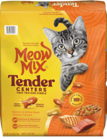 Meow Mix Tender Centers Dry Cat Food, Salmon & White Meat Chicken Flavors, 13.5 Pound Bag