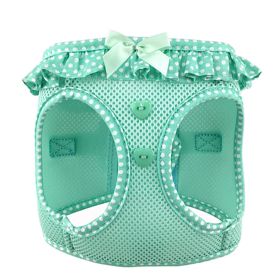 American River Choke Free Dog Harness Polka Dot Collection (Color: Teal Polka Dot, size: 2X-Large)